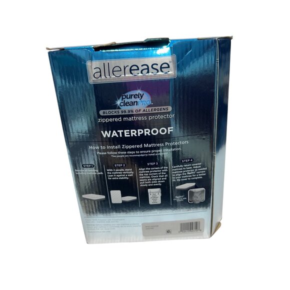 Allerease Twin Size Waterproof Zippered Mattress Protector Purely Clean Pro - Picture 7 of 7